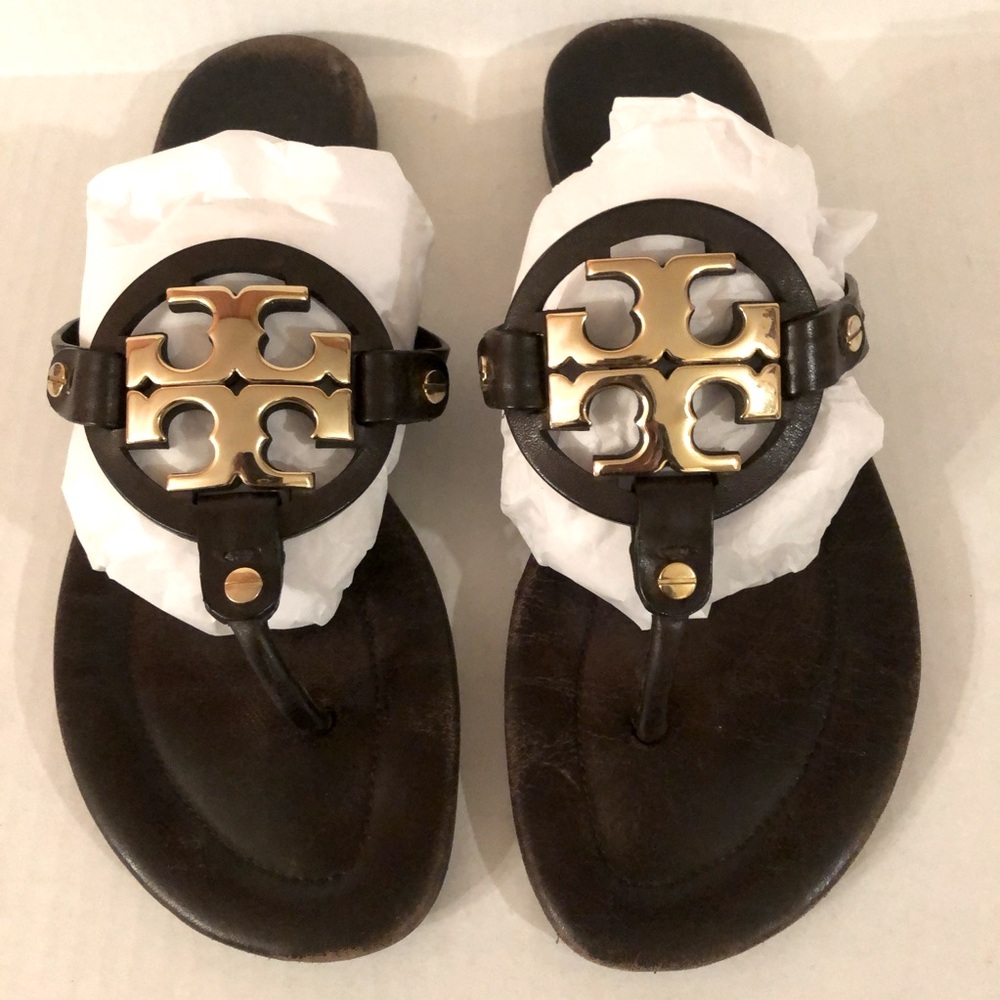 Tory Burch Brown Leather Sandal Size 8